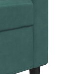 vidaXL Canapé à 2 places Vert foncé 120 cm Velours