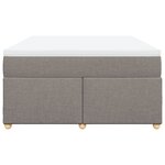 vidaXL Sommier à lattes de lit avec matelas Taupe 140x190 cm Tissu