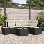 vidaXL Ensemble de 4 pièces de Canapés de Jardin avec Coussins Brun Poly Rattan