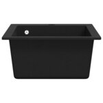 vidaXL Évier de cuisine Granite Noir