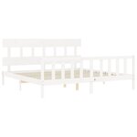 vidaXL Cadre de lit sans matelas blanc 200x200 cm bois massif de pin