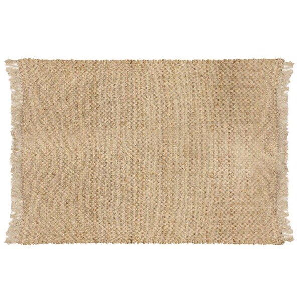 Tapis en toile de jute avec franges 120x170 cm
