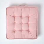 Coussin d'assise rehausseur en coton Rose  50 x 50 x 10 cm - HOMESCAPES