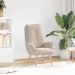 vidaXL Fauteuil relaxant Grise clair en tissu effet laine bouclée