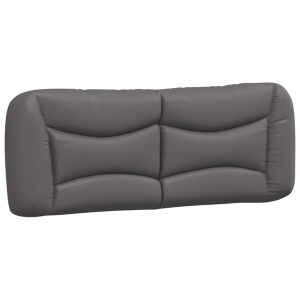 vidaXL Coussin de tête de lit gris 140 cm similicuir