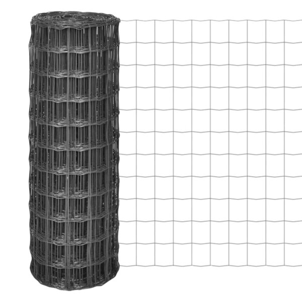 vidaXL Clôture Euro Acier 25 x 1 2 m Gris