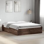 vidaXL Cadre de lit sans matelas chêne marron 150x200 cm