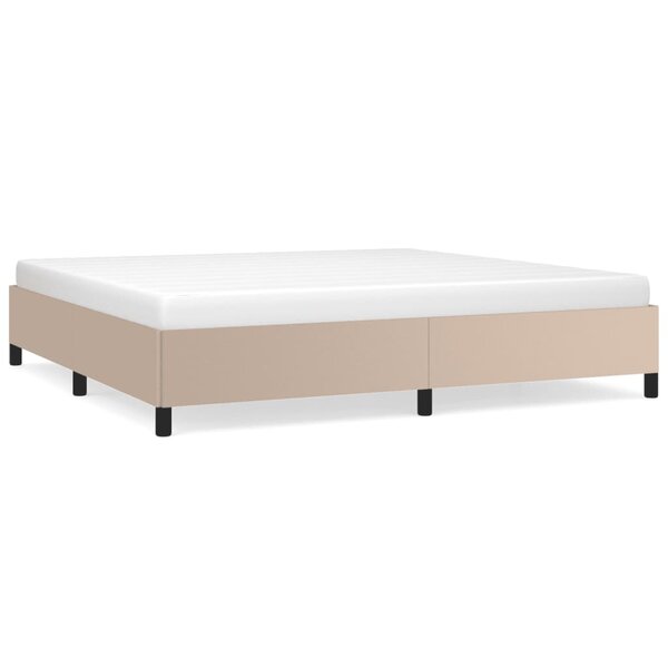 vidaXL Cadre de lit sans matelas cappuccino 200x200 cm similicuir