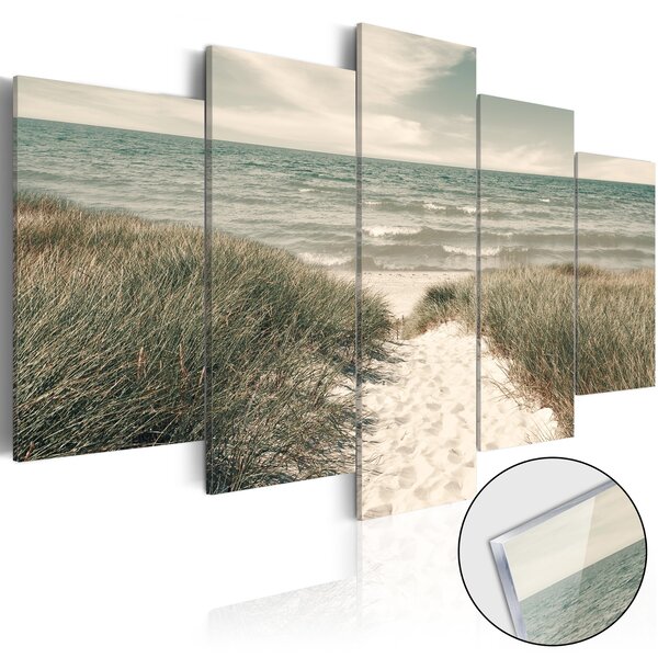 Tableau sur verre acrylique - quiet beach [glass] l x h en cm 200x100