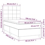 vidaXL Sommier à lattes de lit et matelas Crème 90x190 cm Tissu