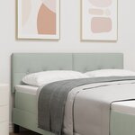 Tête de lit capitonnée gris clair 140 cm en velours