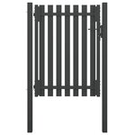 vidaXL Portail de clôture de jardin Acier 1x1 7 m Anthracite