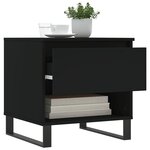 vidaXL Tables basses 2 Pièces noir 50x46x50 cm bois d'ingénierie