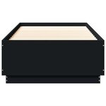 vidaXL Cadre de lit sans matelas noir 100x200 cm