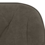 vidaXL Chaise pivotante de bureau Gris foncé Velours
