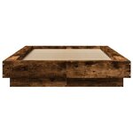 vidaXL Cadre de lit sans matelas chêne fumé 90x200 cm