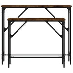 vidaXL Tables console 2 Pièces chêne fumé bois d'ingénierie