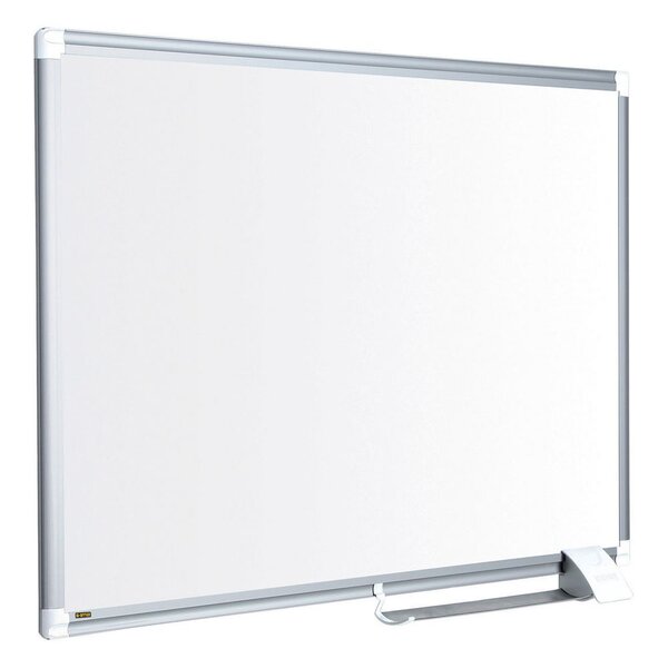 Tableau blanc Maya New Generation, magnétique, surface en acier laqué, cadre en aluminium gris, 1 800 x 1 200 mm