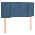 vidaXL Sommier à lattes de lit et matelas Bleu foncé 80x200 cm Velours