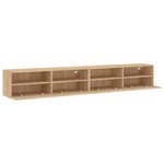 vidaXL Meubles TV muraux 2Pièces chêne sonoma 100x30x30cm bois ingénierie
