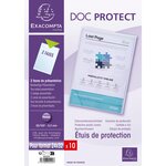 Sachet De 10 Étuis De Protection Simples Pvc Haute Qualité 30/100e - 24x32cm - Cristal - X 5 - Exacompta