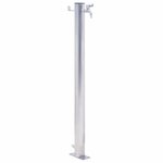 vidaXL Colonne à eau de jardin 100 cm acier inoxydable rond