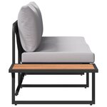 vidaXL Canapé de jardin 2 places avec coussins gris clair