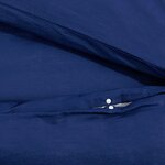 vidaXL Ensemble de housse de couette Bleu marine 155x220 cm Coton
