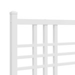 vidaXL Cadre de lit métal sans matelas et pied de lit blanc 150x200 cm