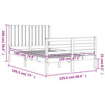 vidaXL Cadre de lit sans matelas blanc bois massif