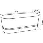 Planteur Ovale - Plastique - Ø 50 - Noir