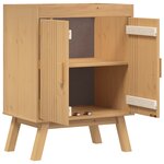 vidaXL Meuble sous lavabo 114x43x73 5 cm en bois de pin massif