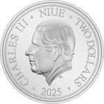 Pièce de monnaie en Argent 2 Dollars g 31.1 (1 oz) Millésime 2025 YEAR OF THE SNAKE