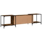 vidaXL Meuble TV chêne fumé 203x37x50 cm bois d'ingénierie
