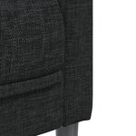 vidaXL Canapé à 3 places noir tissu