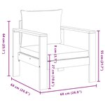 vidaXL Chaise de jardin avec coussins bois massif d'acacia