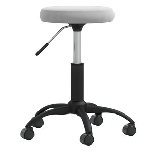 vidaXL Chaise pivotante de bureau Gris clair Velours