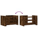 vidaXL Table basse chêne fumé 80x50x50 cm bois d'ingénierie