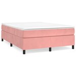 vidaXL Cadre de lit sans matelas rose 140x200 cm velours