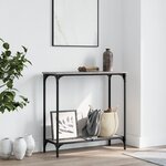 vidaXL Table console sonoma gris 75x30 5x75 cm bois d'ingénierie