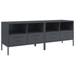 vidaXL Meubles TV 2 Pièces anthracite 68x39x50 5 cm acier laminé à froid