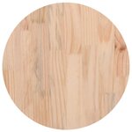 vidaXL Dessus de table Blanc Ø30x2 5 cm Bois de pin massif
