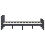 vidaXL Cadre de lit sans matelas gris foncé pin massif 160x200 cm