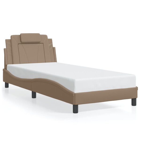 vidaXL Cadre de lit sans matelas cappuccino 90x190 cm similicuir