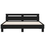 vidaXL Cadre de lit sans matelas noir 160x200 cm