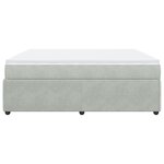 vidaXL Sommier à lattes de lit et matelas Gris clair 200x200cm Velours
