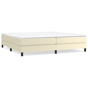 vidaXL Cadre de lit sans matelas crème 200x200 cm similicuir