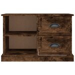 vidaXL Meuble TV chêne fumé 73x35 5x47 5 cm bois d'ingénierie