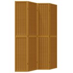 vidaXL Cloison de séparation 4 panneaux marron bois paulownia massif