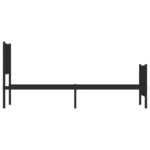 vidaXL Cadre de lit métal sans matelas avec pied de lit noir 75x190 cm